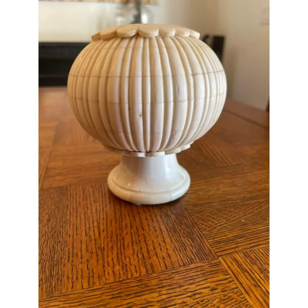 Vintage Carved Bone Vase 1960’s-1980’s era